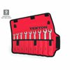 Tekton Roll Up Tool Bag, Combination Wrench Pouch, 8-16mm 9-Tool, Red, Woven Polyester Fabric, 9 Pockets ORG27409